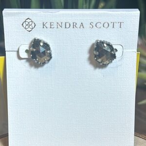 Kendra Scott earrings studs Tessa gunmetal black
